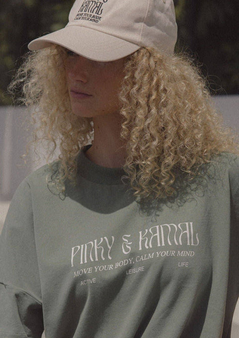 Pinky & Kamal Logo T-Shirt - Sage: M
