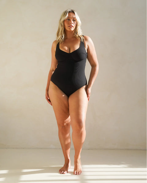 Original Underwire One Piece - Black Rib