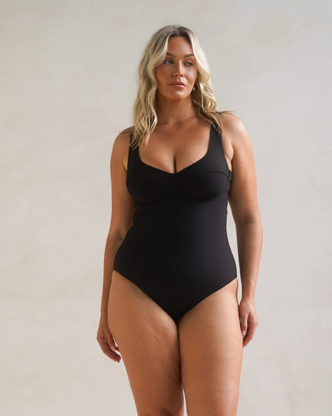 Original Underwire One Piece - Black Rib