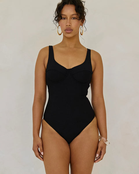 Original Underwire One Piece - Black Rib