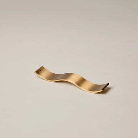 Brass Waves Incense Holder