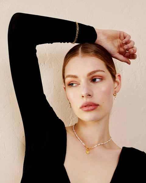 Figaro Chain Gold Plated Bracelet