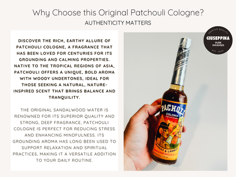 Patchouli Cologne - Woody Aroma for Balance & Tranquility