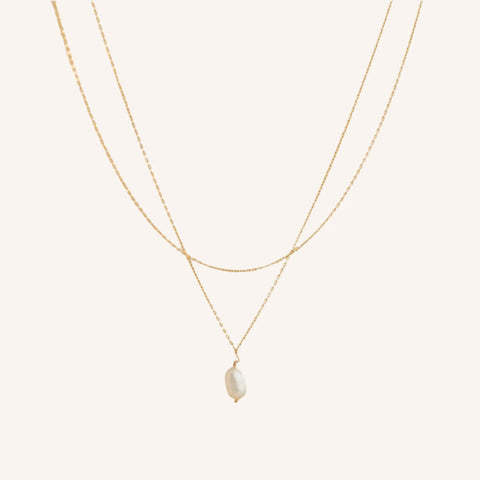 Love Her - Leila Pearl Necklace (Silver)