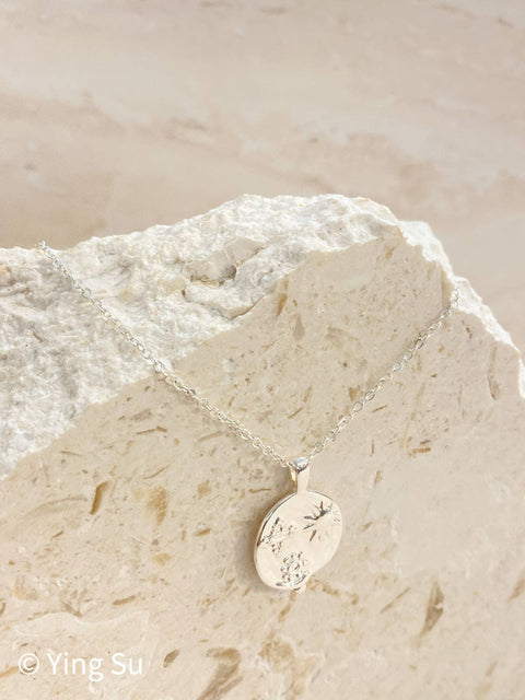 Ocean Coin Necklace Silver