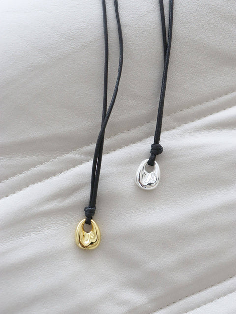Rope Charm Necklace Gold