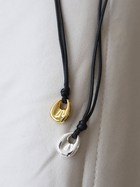 Rope Charm Necklace Gold