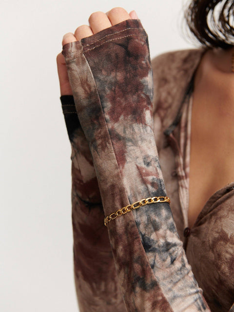 Figaro Chain Gold Plated Bracelet