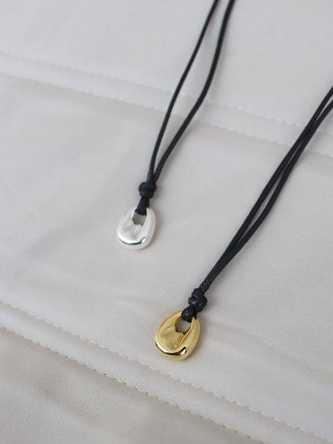 Rope Charm Necklace Gold