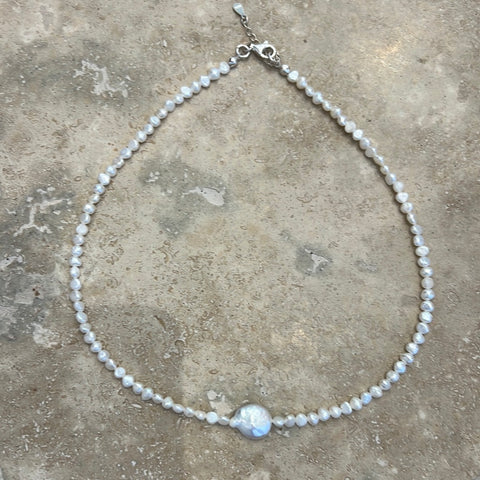 Lakshmi Necklace - Pearl
