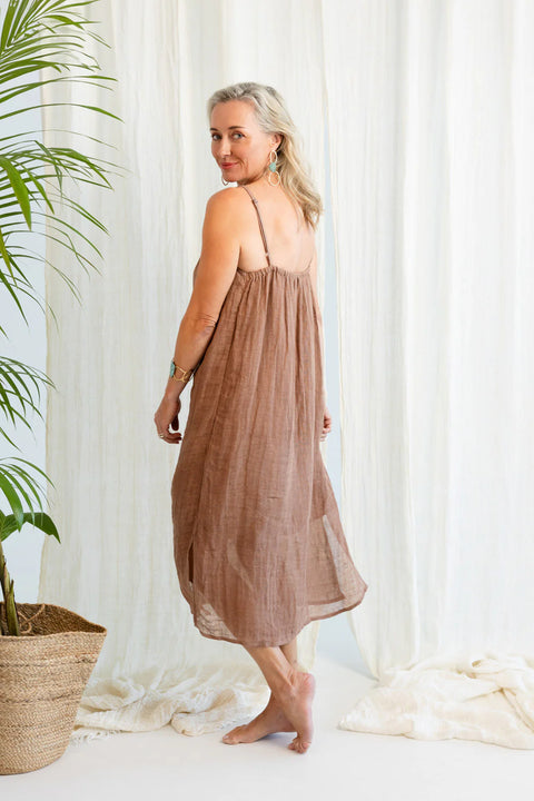 Luxe Linen Midi Dress