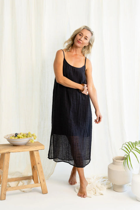 Luxe Linen Midi Dress