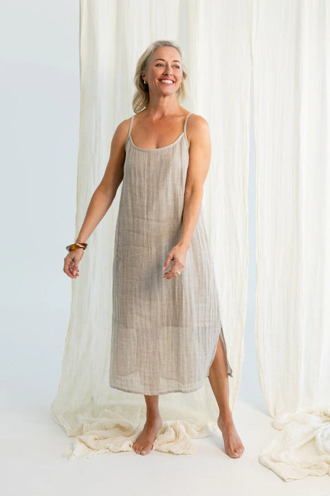 Luxe Linen Midi Dress