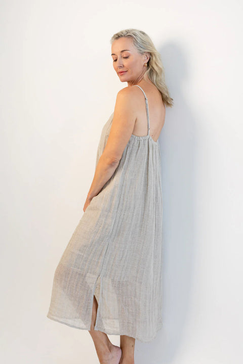 Luxe Linen Midi Dress