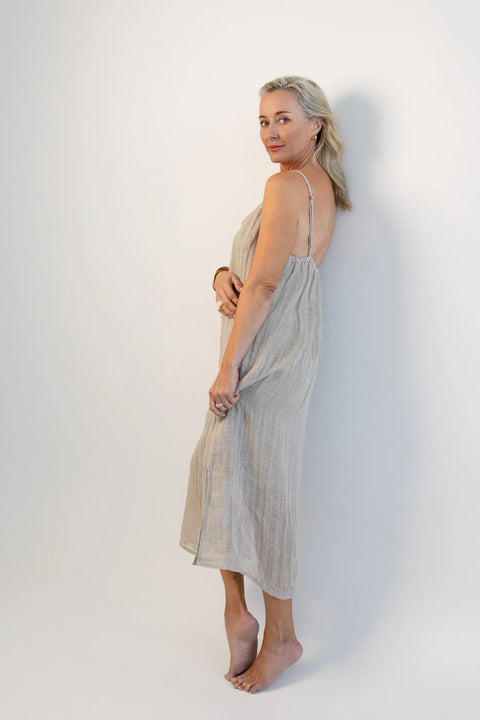 Luxe Linen Midi Dress