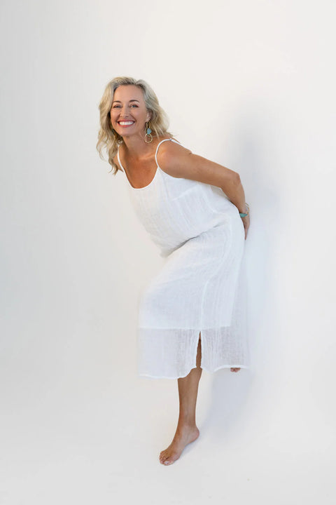 Luxe Linen Midi Dress