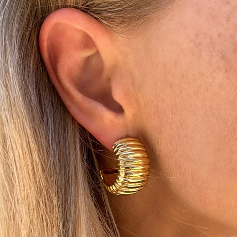Love Her Hailey Hoop Stud Gold