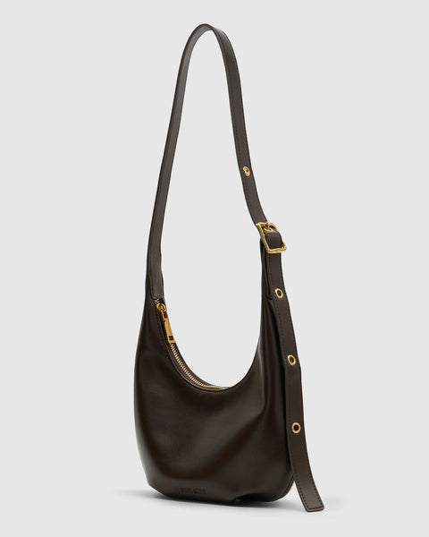 Brie Leon Everyday Croissant Mini Bag - Chocolate