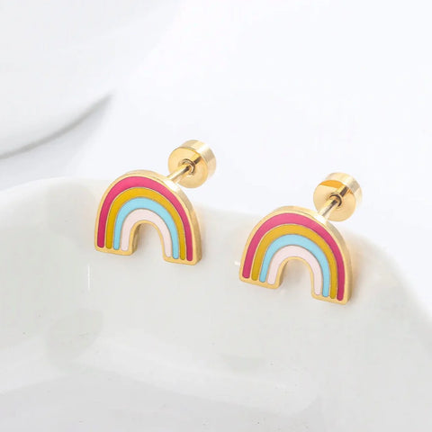 Love Her Rainbow Stud Earrings