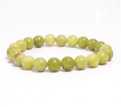 Crystal Bead Bracelet LEMON JADE 8mm