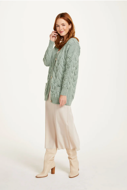 Downpatrick Ladies Aran Cardigan