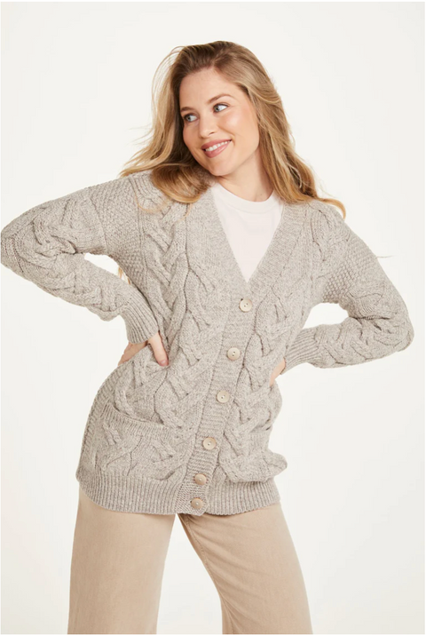 Downpatrick Ladies Aran Cardigan