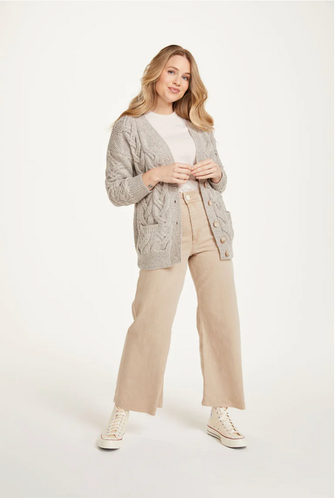 Downpatrick Ladies Aran Cardigan