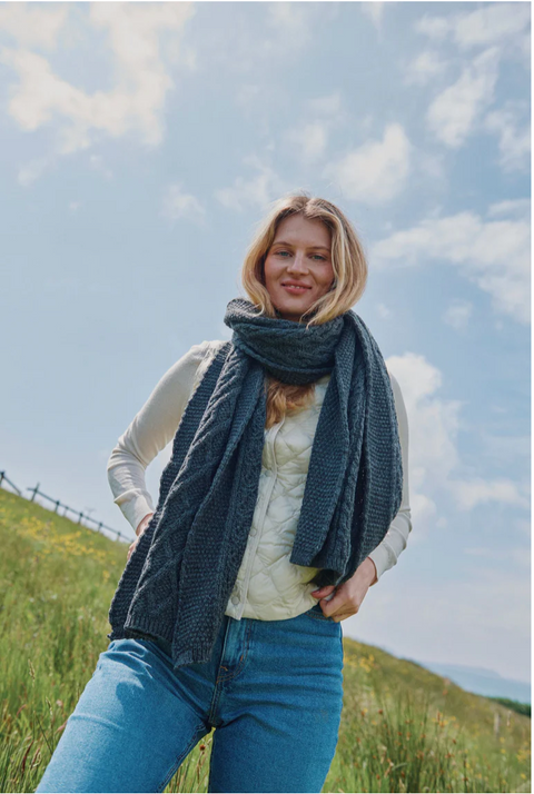 Leenane Supersoft Merino Aran Scarf