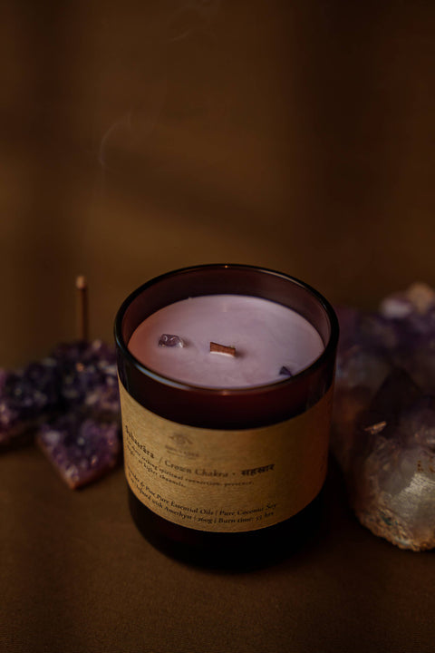 All Chakra Meditation Pure Essential Oil Candles: Heart / Small
