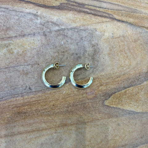 Love Her Classic Semi Hoop Earrings - Gold