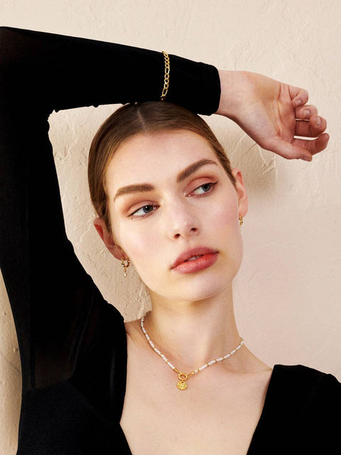 Figaro Chain Gold Plated Bracelet