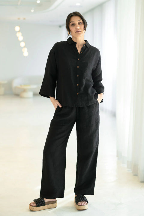 Wide Leg Linen Pant