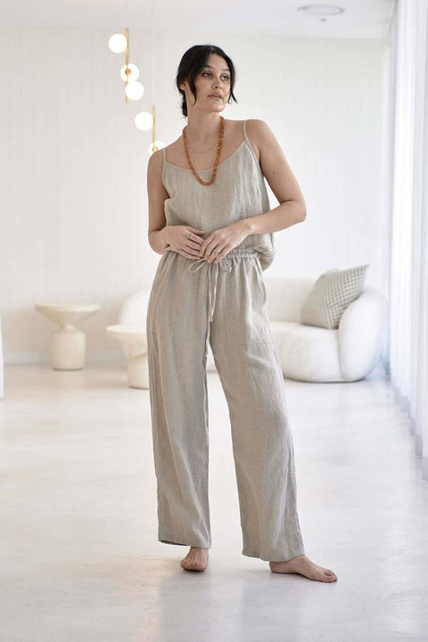 Wide Leg Linen Pant
