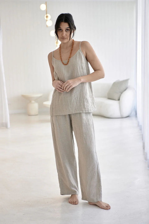 Wide Leg Linen Pant